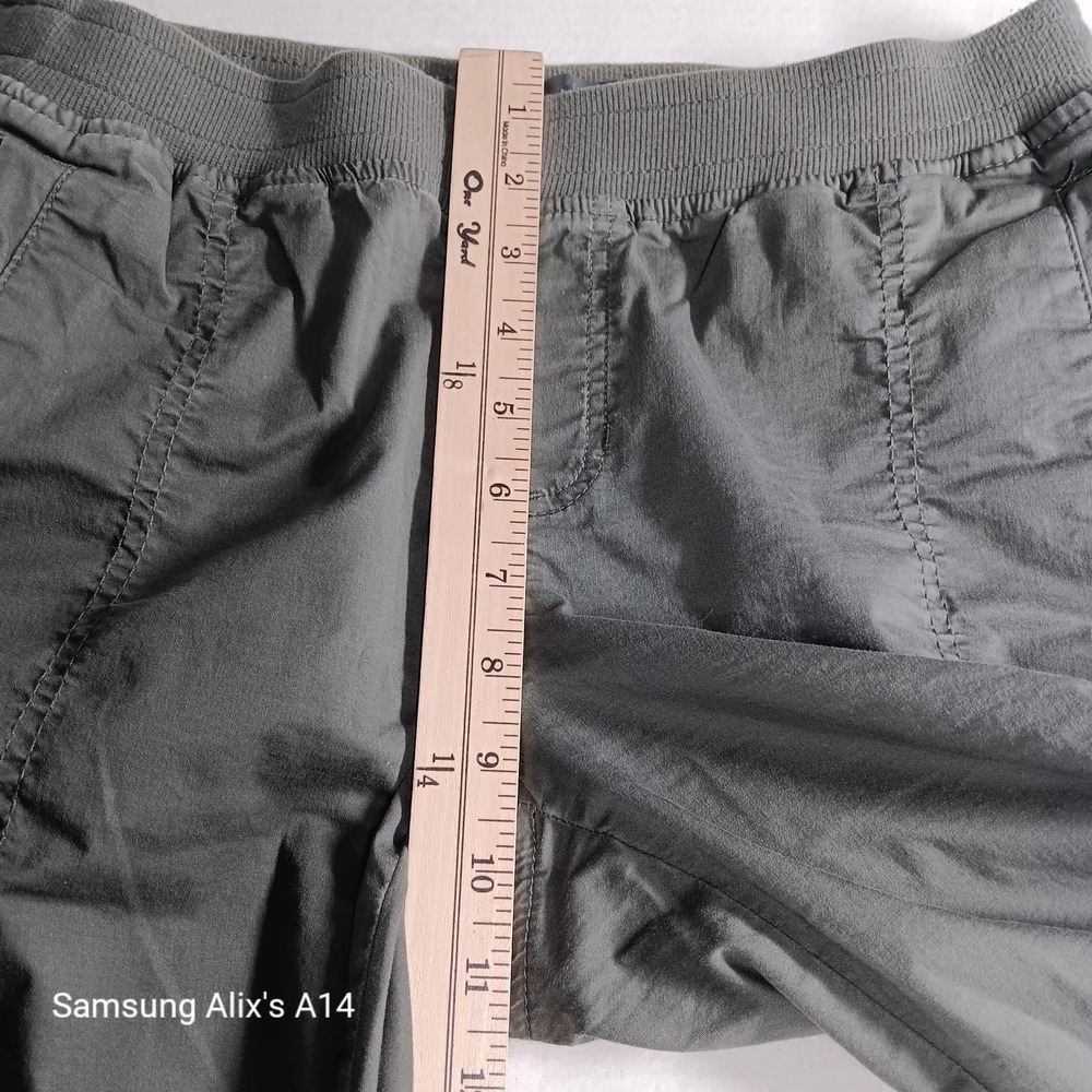 Eddie Bauer Women Pants Size 8 Mility Green Cargo Capri‎ Hiking Cotton Blend - Picture 9 of 11